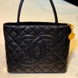 Authentic Chanel Medallion Caviar